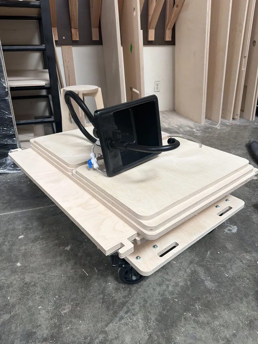 The Pack Flat cart panels packed flat, ready to ship